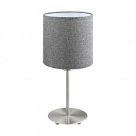 Eglo-PASTERI Table Lamp  1X60W E27 Grey & Satin Nickel